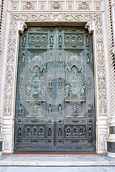 Bronze door of basilica Santa Maria del Fiore