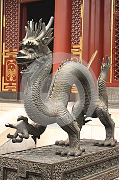 Bronze dragon is guarding Forbidden City