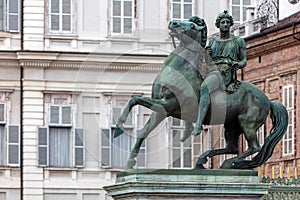 Bronze equestrian statue of Pollux photo