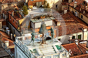 top of St Mark`s Clocktower in Venice