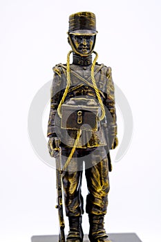 Bronze figurine of a soldier from the Spanish Signal corps of th