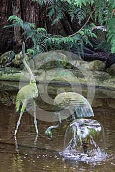 Bronze Flamingos Butchart Gardens Canada