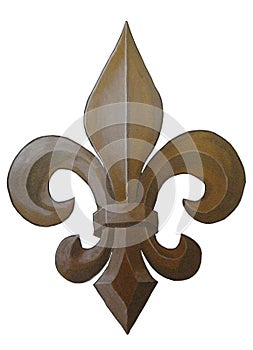 Bronze Fleur de Lis Painting