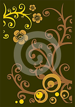 Bronze floral background