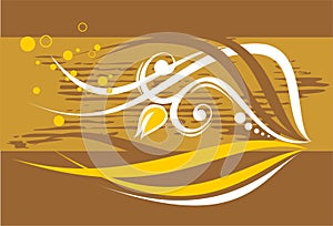 Bronze floral background