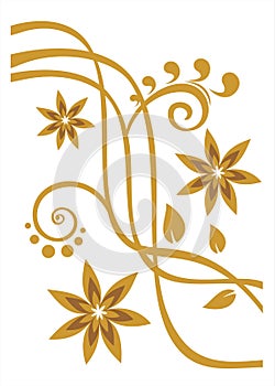 Bronze flower pattern