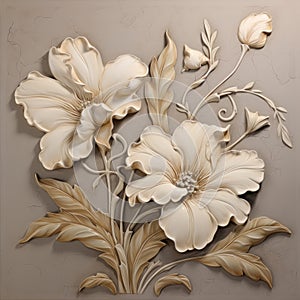 Bronze Flowers: Photorealistic Renderings Of Intricately Sculpted Art