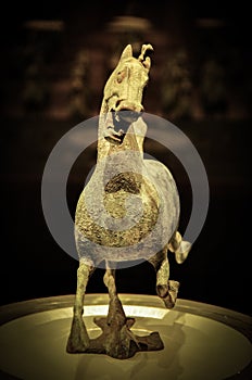 Flying Horse of Gansu in ancient China, Han dynasty, The treasure of the museum, Lanzhou,