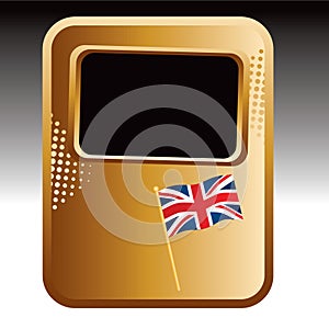 Bronze halftone template with british flag