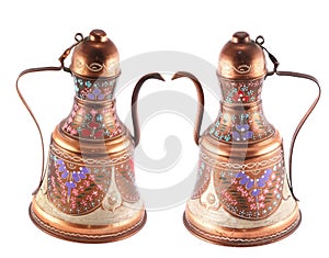 Bronze hand painted kettle