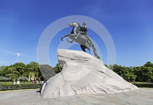 The Bronze Horseman - equestrian statue of Peter the Great in Saint-Petersburg,