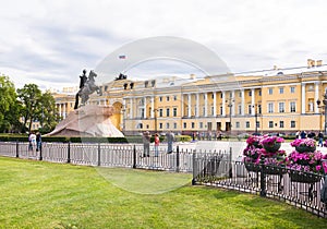 Bronze Horseman, monument to Emperor Peter I the Great on the Senate Square.