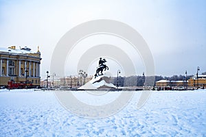 The Bronze Horseman. Monument to Peter the Great. St Petersburg. Russia