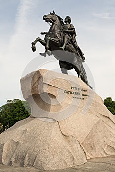 Bronze Horseman Peter the Great in Russia
