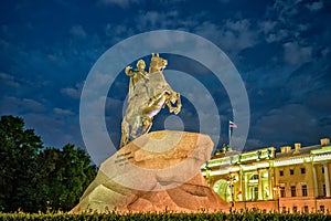 Bronze horseman - statue of Peter the Great in St. Petersburg