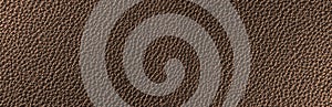 Bronze leather texture. Copper colored web banner. Leather texture shot very close up. Background suitable for any graphic design