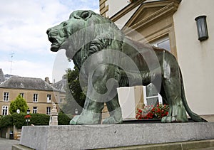Bronze Lion at Luxembourg City Hall