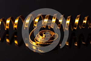 bronze machine shavings close up