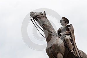 Bronze memorial statue of Mustafa Kemal Ataturk on his horse