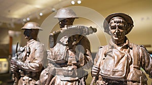 Bronze military statues