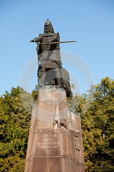 Bronze monument of grand duke Gediminas