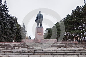Bronze monument of Lenin