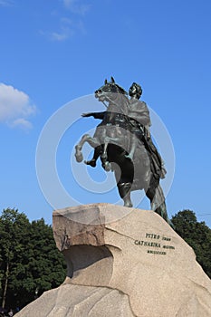 Bronze monument of Peter the Great.