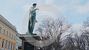 The bronze monument to the Duke de Richelieu, opened in 1828