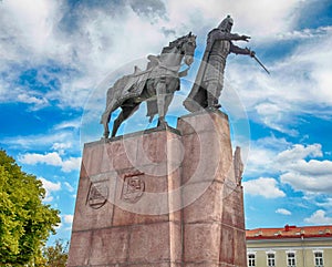 Bronze monument to Grand Duke Gediminas, Vilnius, Lithuania.