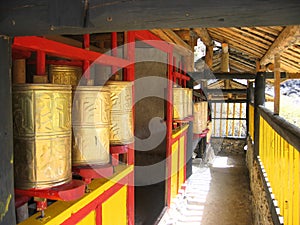 Bronze prayer wheels