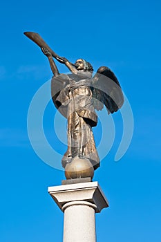 Bronze sculpture of an angel