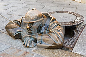 Bronze sculpture called man at work