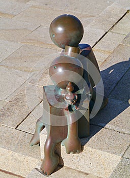 Bronze sculptures on the boulevard of Scheveningen