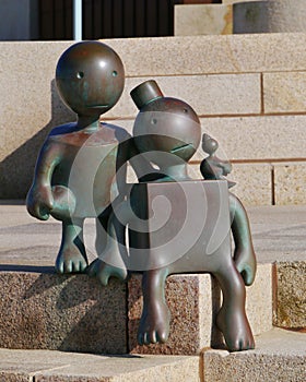 Bronze sculptures on the boulevard of Scheveningen