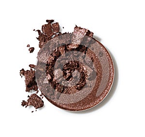 Bronze shimmer eyeshadow refill isolated on white