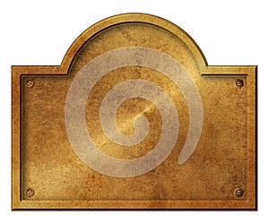 Bronze Sign Plague Blank Gold Rustic Elegant round photo
