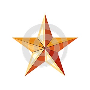 Bronze star icon. Game achievements and awards. 3d style vector. Rank illustration.