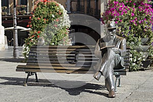 Bronze statue of Antonio Gaudi