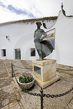 Bronze statue of bullfighter Antonio Ordonez