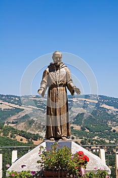 Bronze statue. Guardia Perticara. Basilicata. Italy.