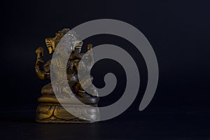 Bronze statue of the indian god ganesh