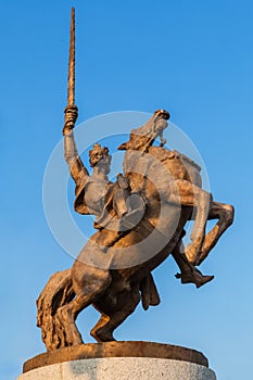 Bronze statue of King Svatopluk, Bratislava, Slovakia