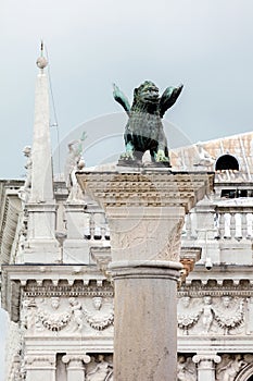 Bronze statue of the Lion of St Mark