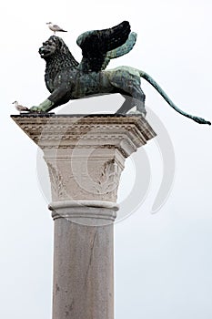 Bronze statue of the Lion of St Mark