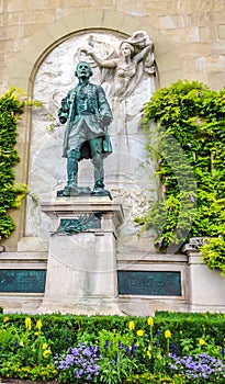 Bronze Statue of Major Davel in Chateau Saint-Maire in Lausanne, Switzerland, Europe