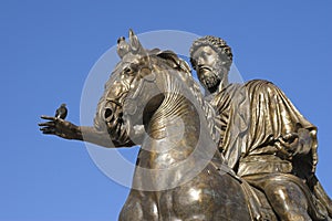 Bronze statue of marco aurelio photo