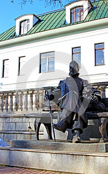 Bronze statue of A.P. Chekhov in Zvenigorod