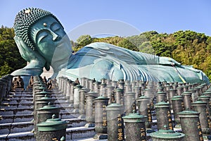 The bronze statue of reclining Buddha, Fukuoka, Japan