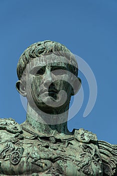 Bronze statue of the Roman Emperor Augustus Caesar