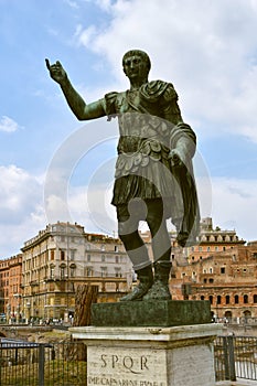 Bronze statue of the Roman Emperor Trajan